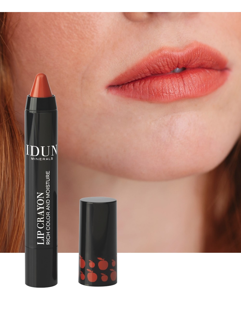 IDUN Minerals crayon šminka v svinčniku Barbro oranžne barve