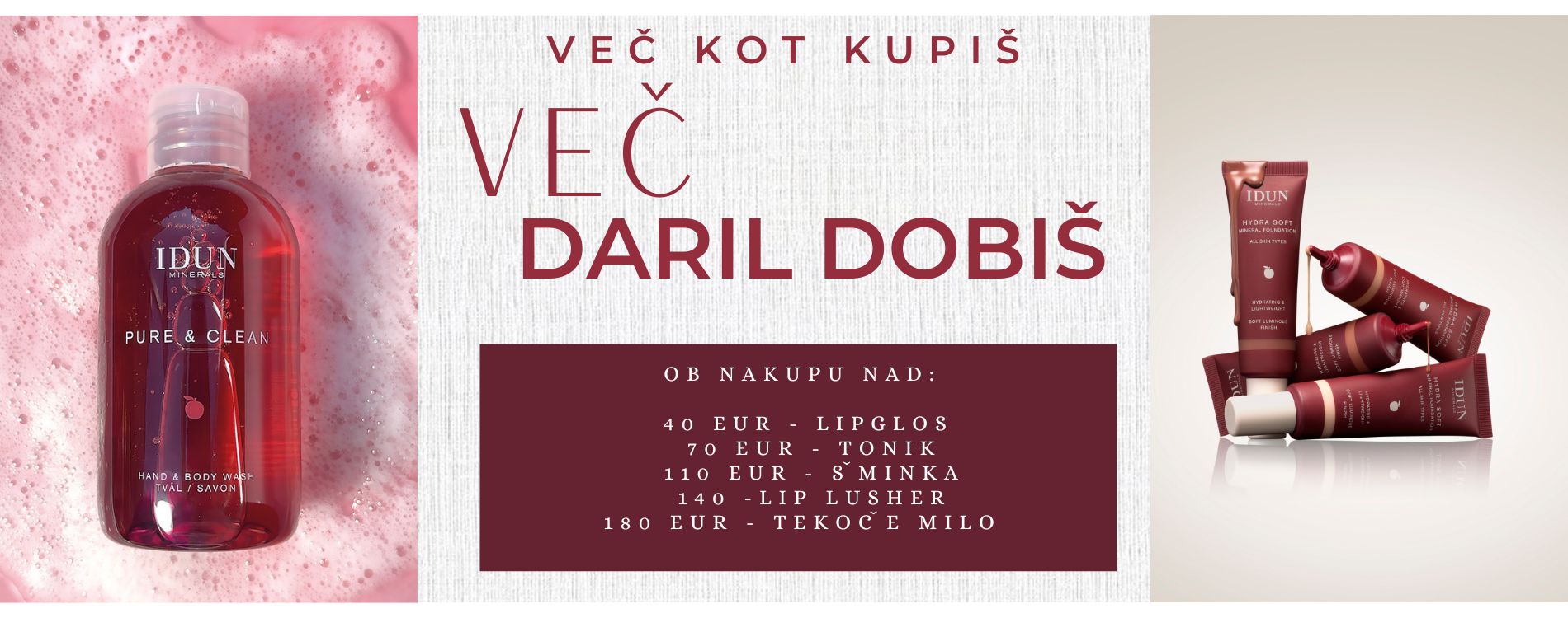 več kupiš več daril dobiš